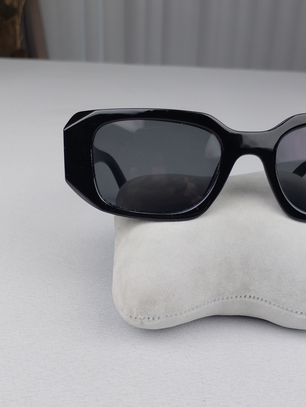 Prada Black Rectangular Women’s Sunglasses - Classic UV Protection - Picture 7 of 15